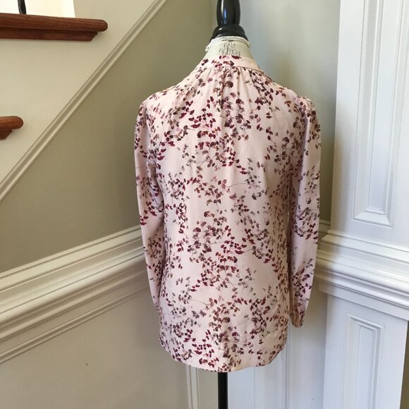 Charlotte Brody Blossom Blouse Top Shirt Womens Small Pink Long Sleeve V-Neck - Picture 9 of 11